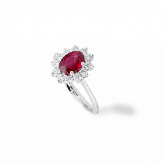 Anello Basket Rubino