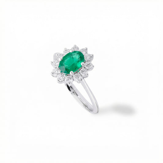 Anello Basket Smeraldo
