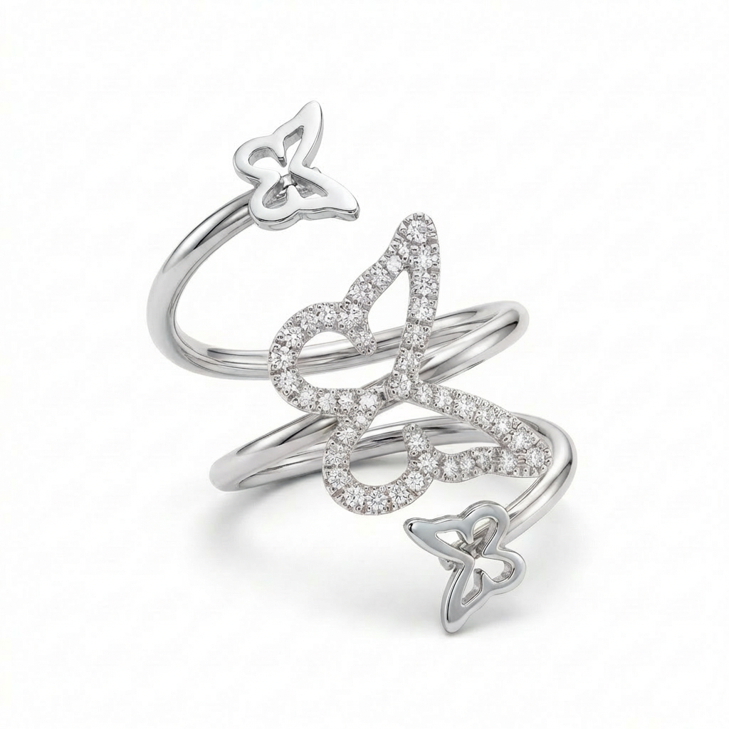 Anello Butterfly Spring Double Round
