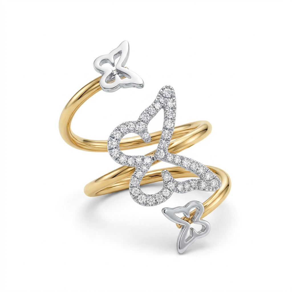 Anello Butterfly Spring Double Round