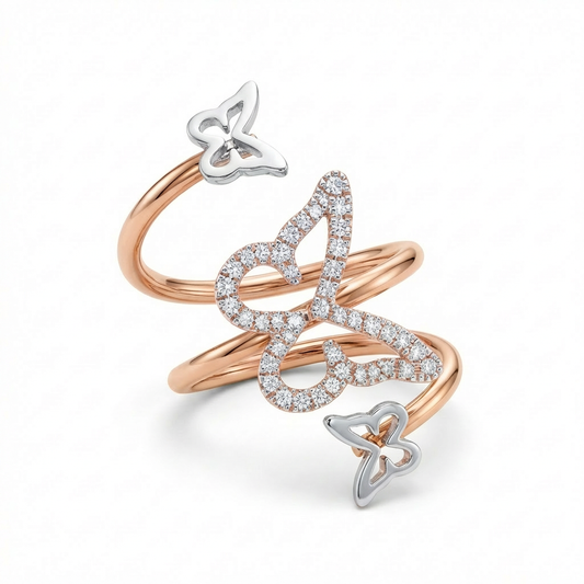 Anello Butterfly Spring Double Round