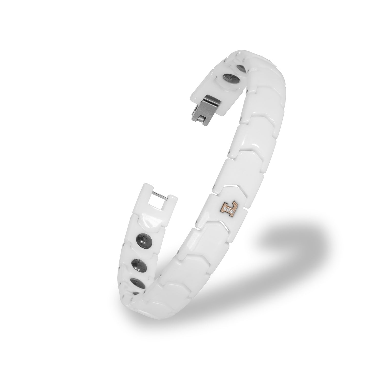 Bracciale Uniko Bianco con Lettera Incastonata