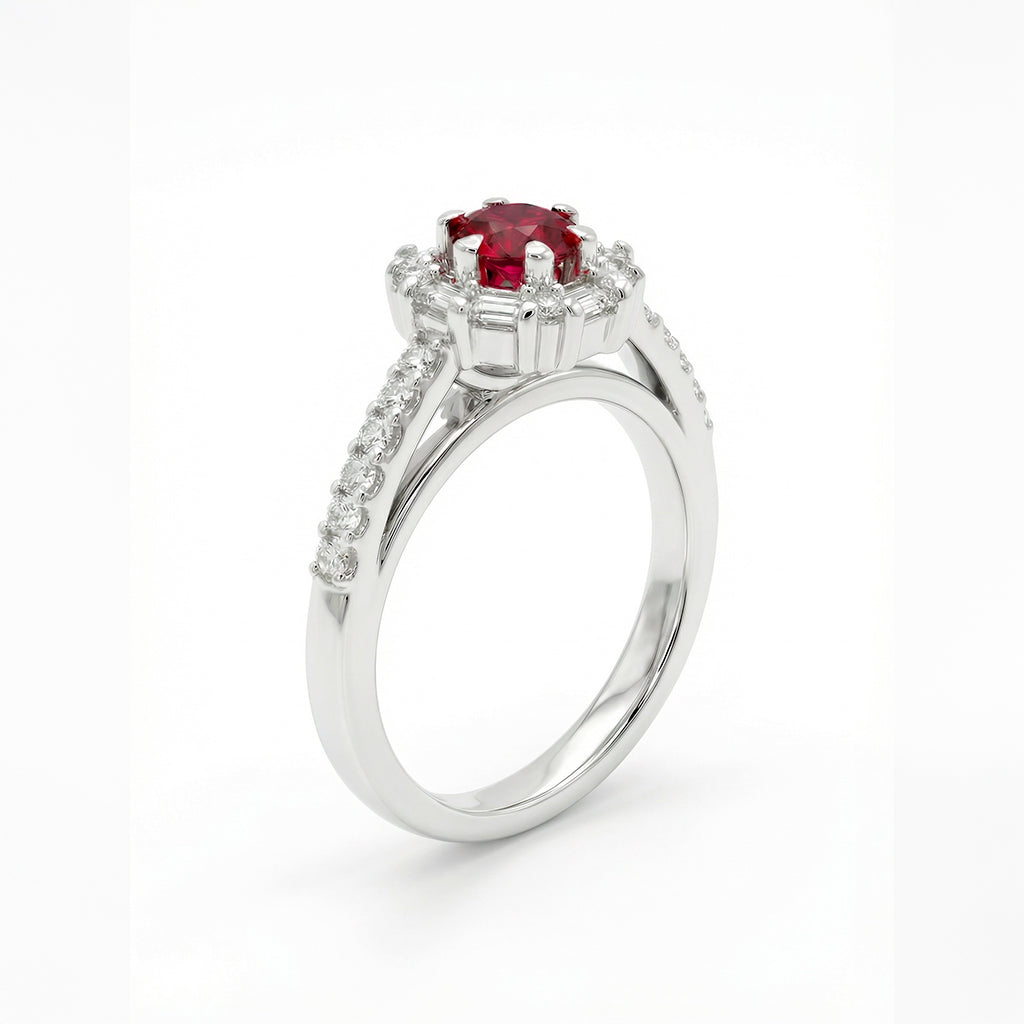 Anello Fiocco - Rubino