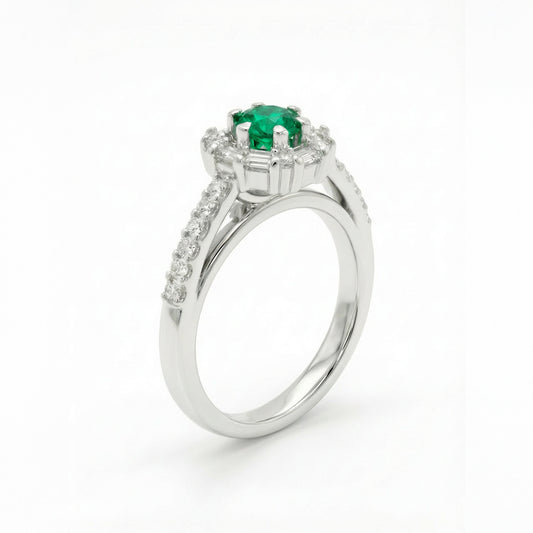 Anello Fiocco - Smeraldo