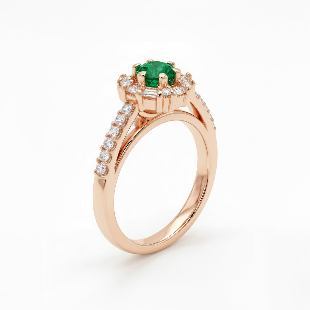 Anello Fiocco - Smeraldo