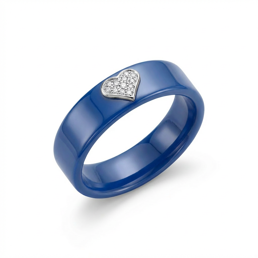 Anello Uniko Ceramica con Cuore