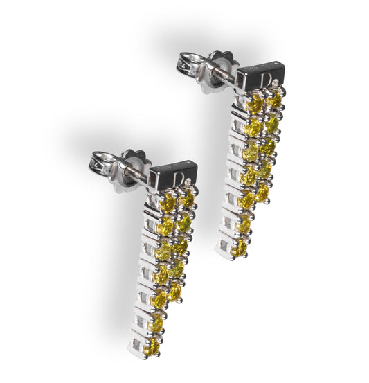 Orecchini Space Diamanti Gialli