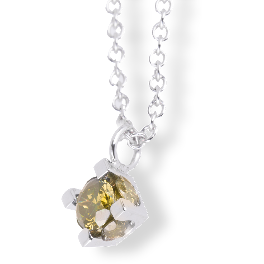 Ciondolo Punto Luce Iris Diamanti Gialli