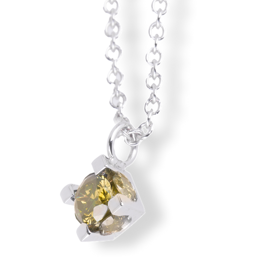 Ciondolo Punto Luce Iris Diamanti Gialli