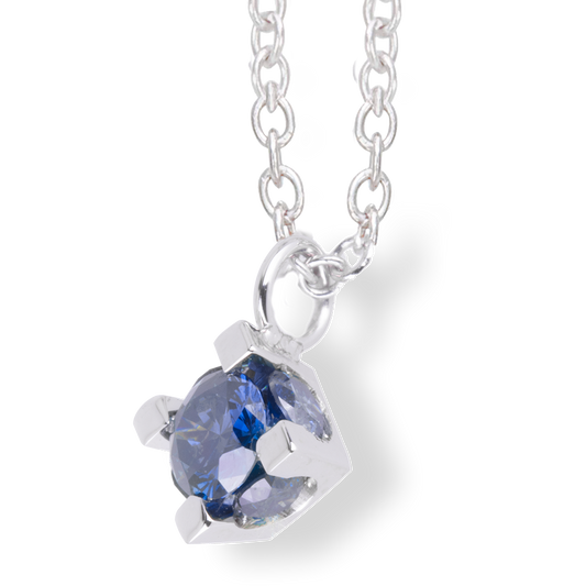 Ciondolo Punto Luce Iris Diamanti Blu