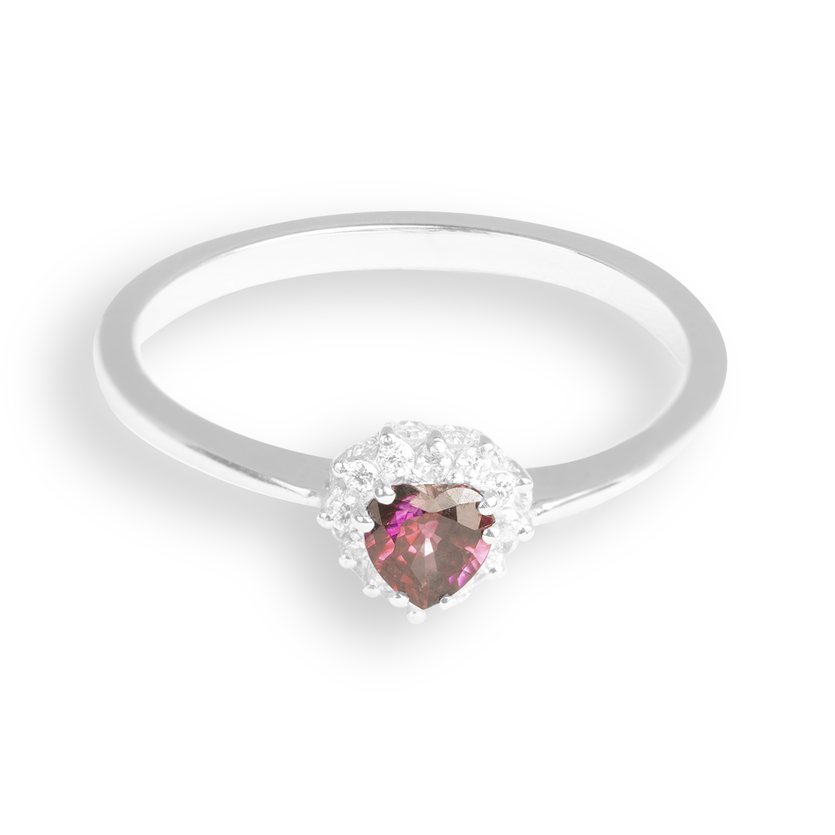 Anello Cuore - Rubino
