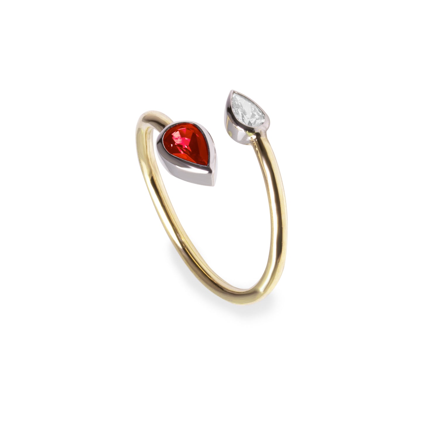 Anello Goccia Rubino