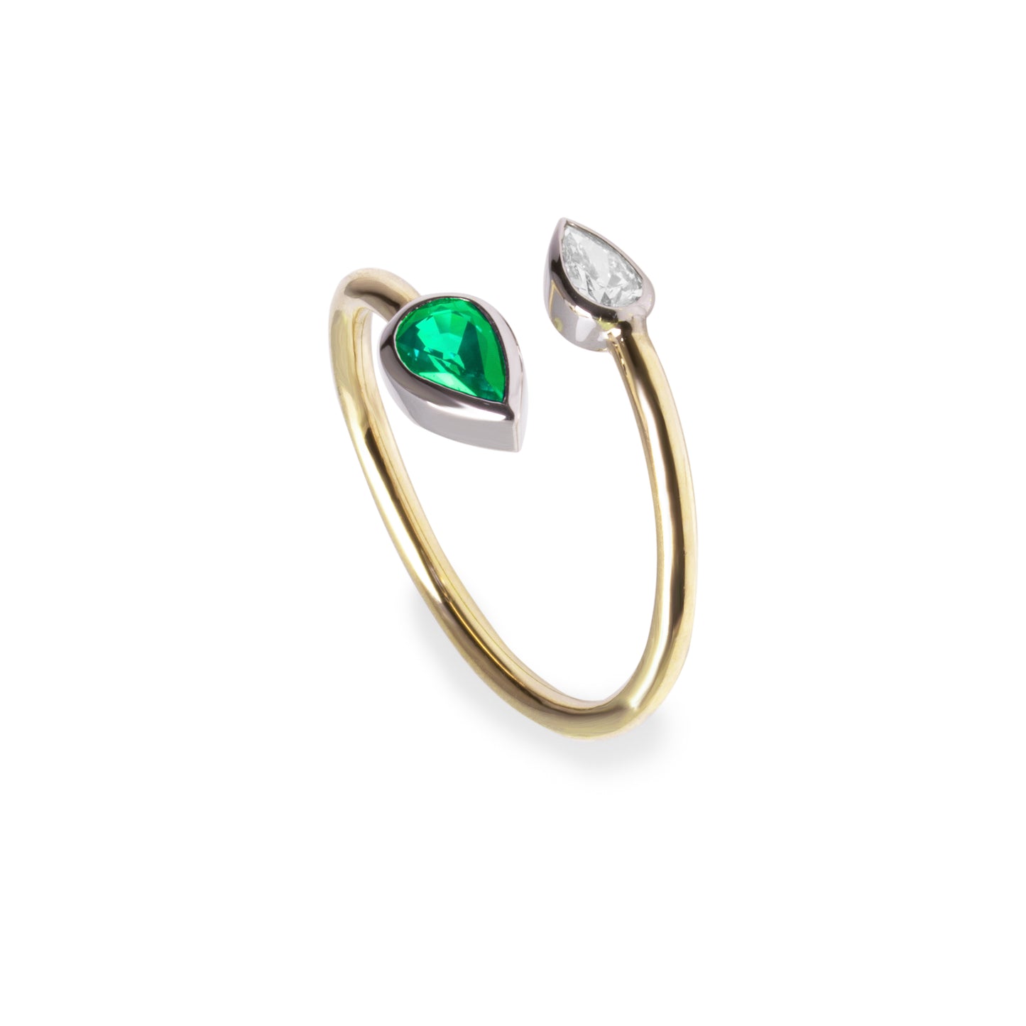Anello Goccia Smeraldo