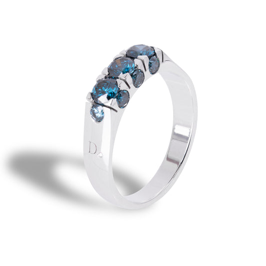Anello Trilogy Iris Diamanti Blu