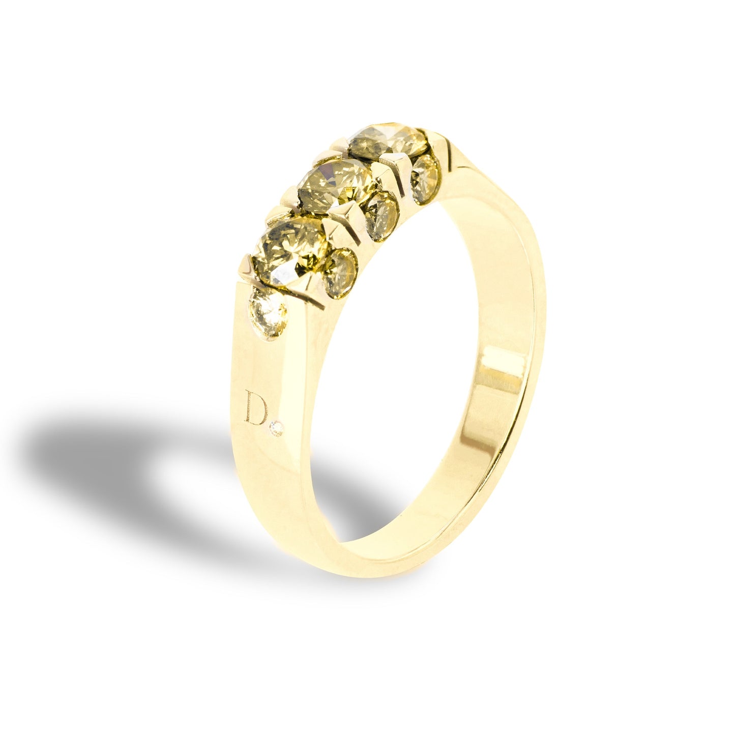 Anello Trilogy Iris Diamanti Gialli