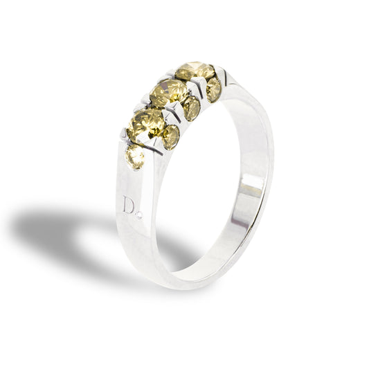Anello Trilogy Iris Diamanti Gialli