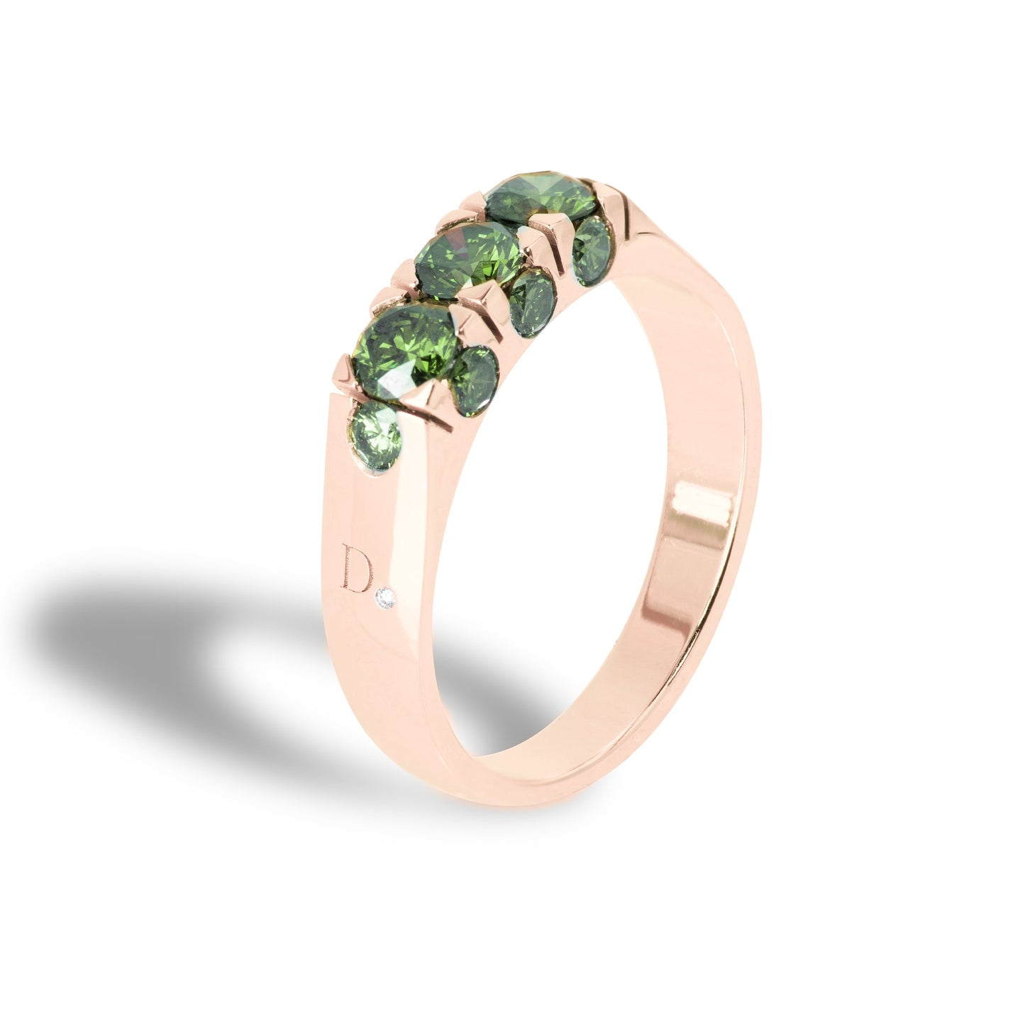 Anello Trilogy Iris Diamanti Verdi