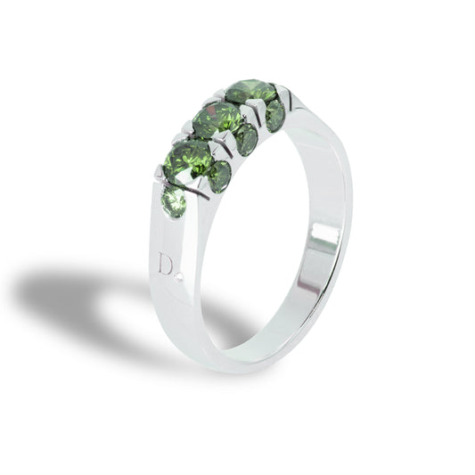 Anello Trilogy Iris Diamanti Verdi