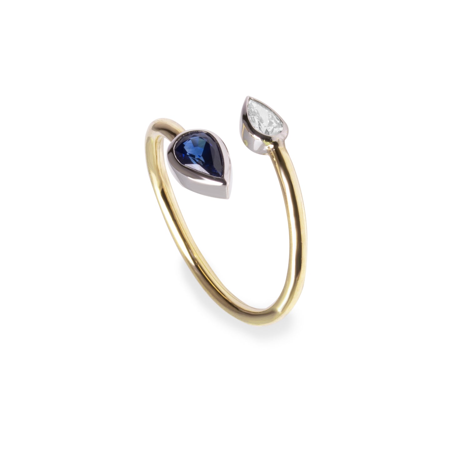 Anello Goccia Zaffiro